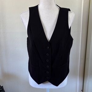 a new day Black Buttoned Vest Top
